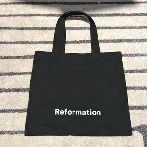 Reformation Black and White Minimalist Tote